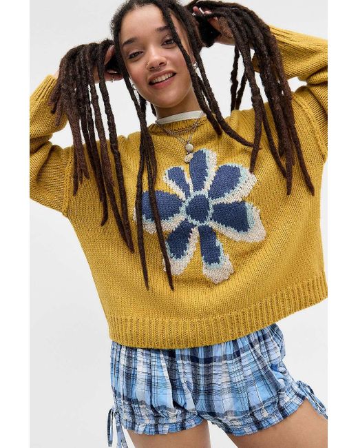 BDG Blue Flower Pattern Jumper