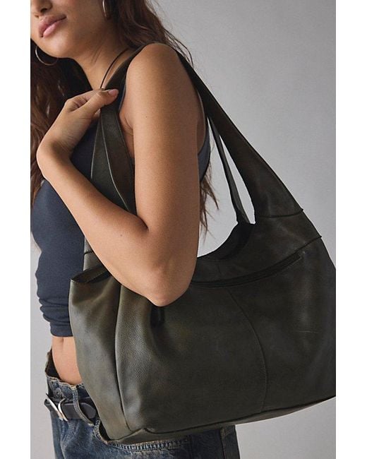 Silence + Noise Black Charlie Leather Tote Bag