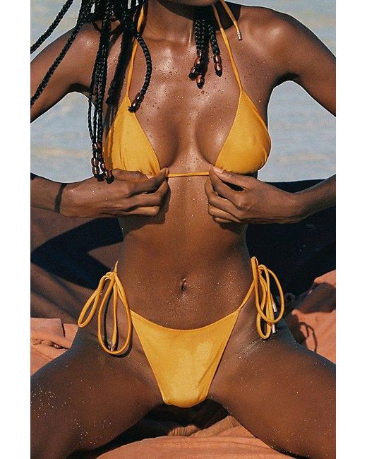 Sunkissed Orange Le Triangle String Bikini Top