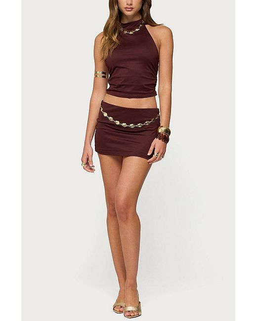 Edikted Brown Briar Necklace Halter Top