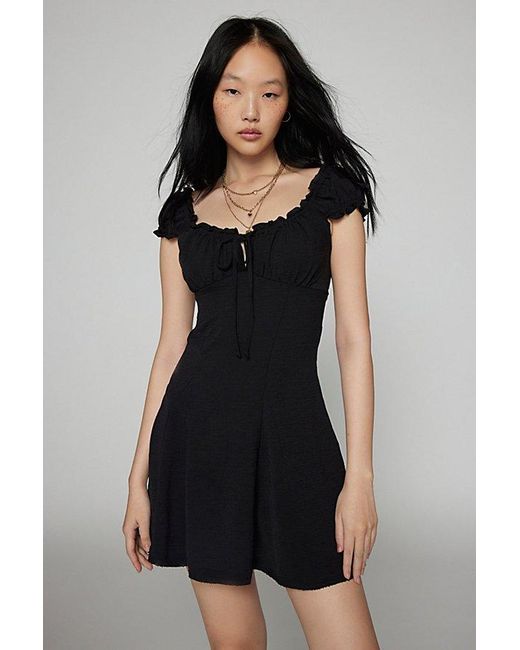 Urban Outfitters Black Uo Blair Mini Dress