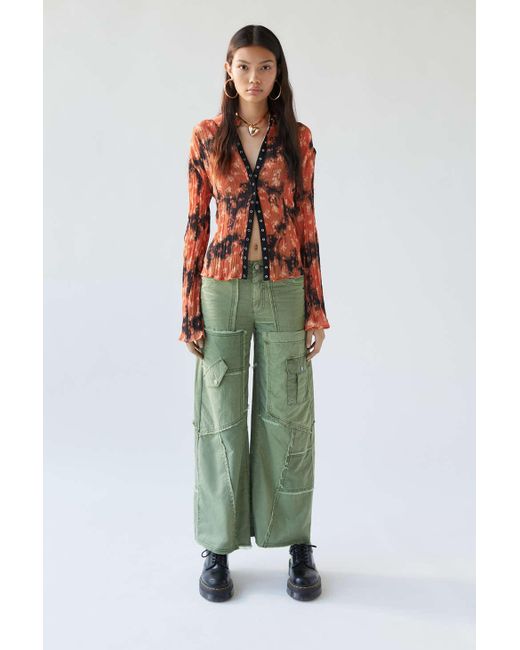 BDG Green Ansley Patchwork Cargo Pant