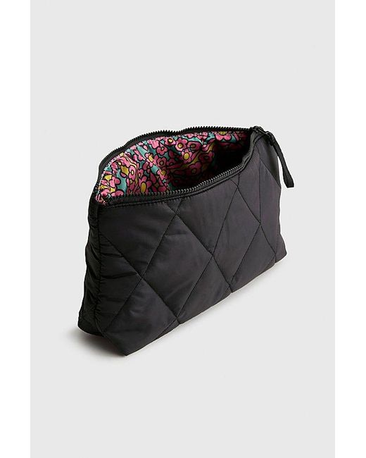 Vera Bradley Black Quilted Nylon Medium Pouch