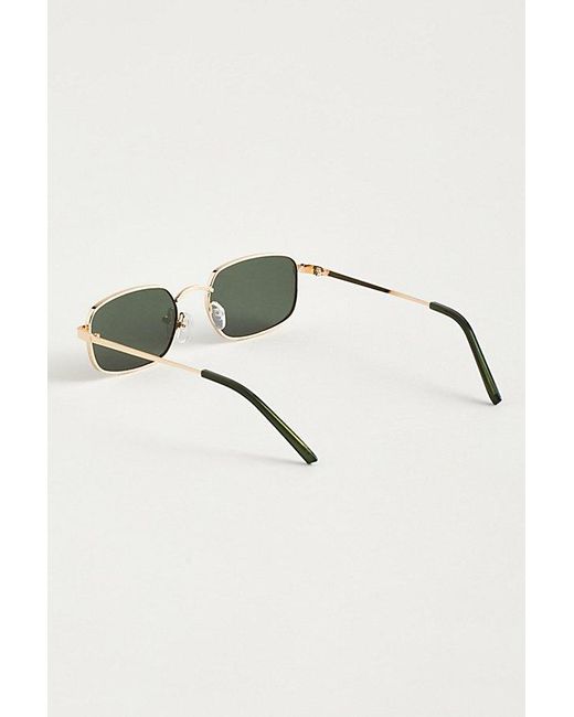 Urban Outfitters Metallic Leo Slim Metal Sunglasses for men