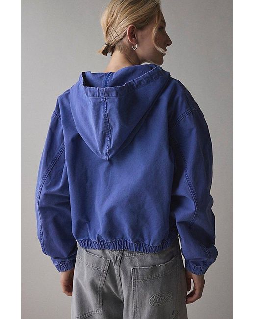 BDG Blue Blake Camo Canvas Bomber Jacket