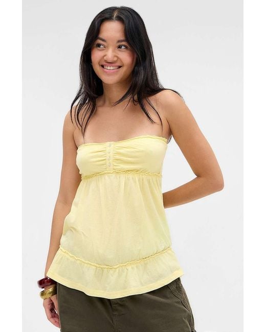 BDG Yellow Brittney Bandeau Top