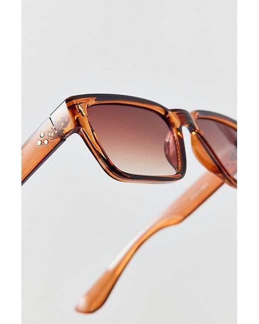 Urban Outfitters Brown Cruz Rectangle Sunglasses for men