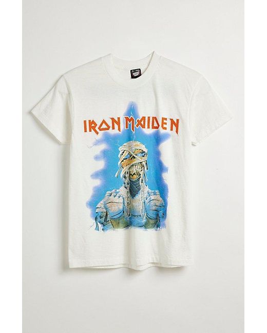Urban Outfitters Blue Iron Maiden 1984 World Tour Tee for men
