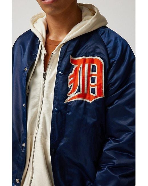 Urban Renewal Blue Vintage Baseball Jacket for men