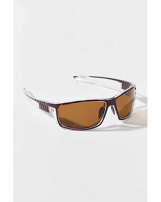 Urban Outfitters White Axel Two-Tone Shield Sunglasses for men