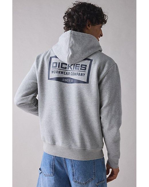 Dickies Gray Bolivar Graphic Zip-Up Hoodie Sweatshirt for men