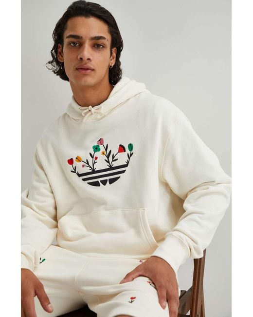 adidas Floral Trefoil Hoodie Sweatshirt for Men Lyst