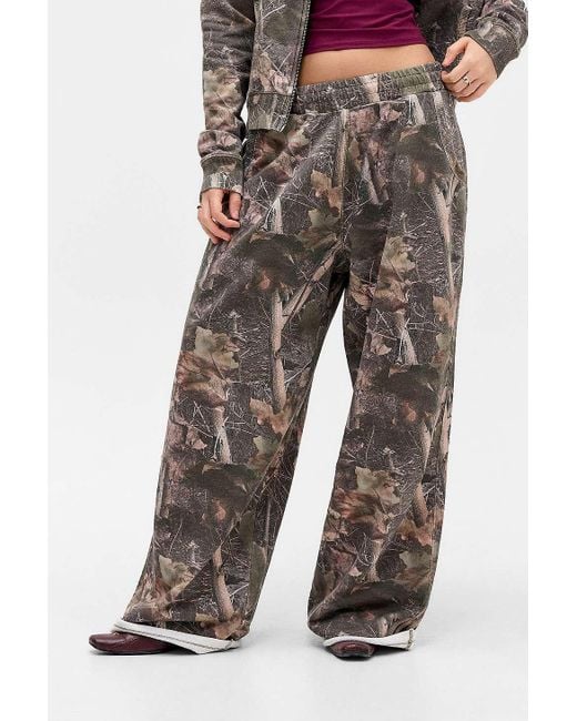 Jaded London Multicolor Woodland Camo Baggy Monster Joggers M At Urban Outfitters