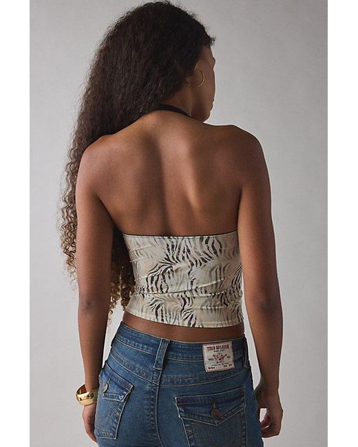 Out From Under Blue Je T'Aime Cropped Halter Top