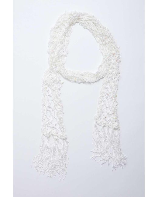 Urban Outfitters Black Uo Sequin Open Weave Scarf