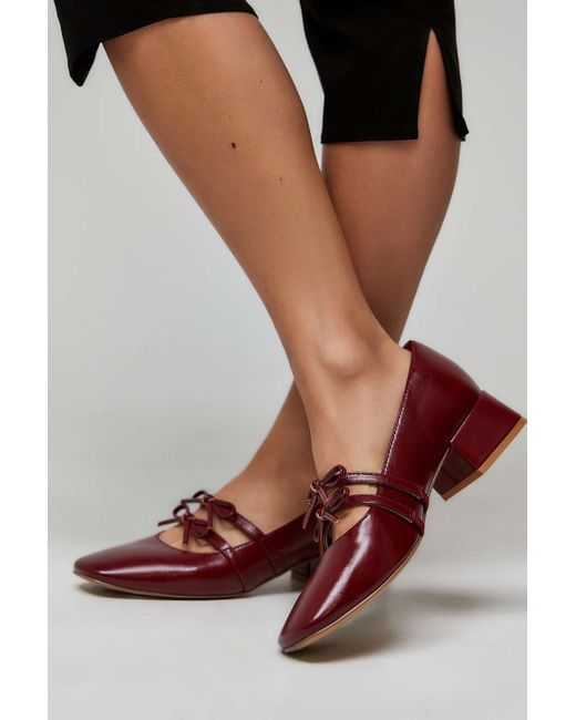 Urban Outfitters Black Uo Beau Bow Mary Jane Shoes