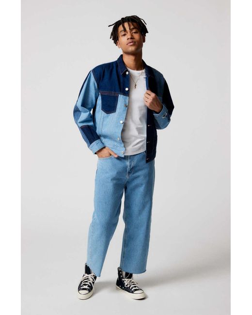 X-Large Patchwork Denim Jacket in Blue for Men | Lyst