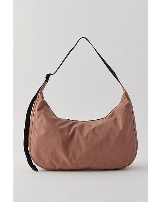 Baggu Brown Large Nylon Crescent Bag