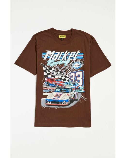 Market Uo Exclusive Group 5 Tee In Brown At Urban Outfitters