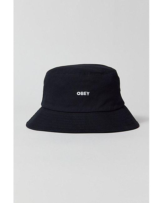 Obey Blue Bold Twill Bucket Hat for men