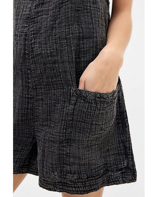 Out From Under Black Cotton Cabot Romper