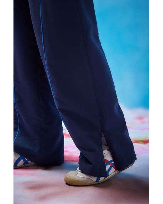 iets frans Blue Navy Twisted Seam Track Pants
