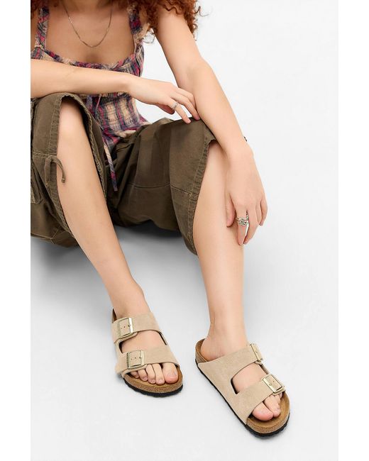 Birkenstock Black Sandcastle Arizona Suede Sandals