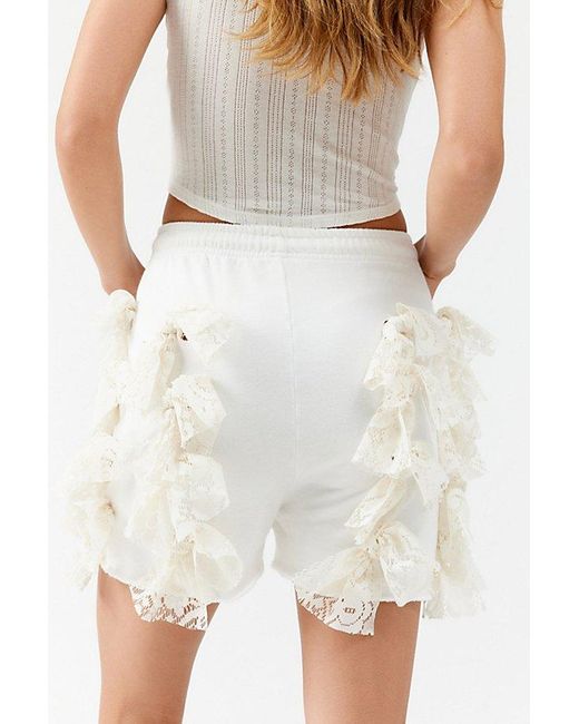 Urban Renewal White Remade Lace Tie Short