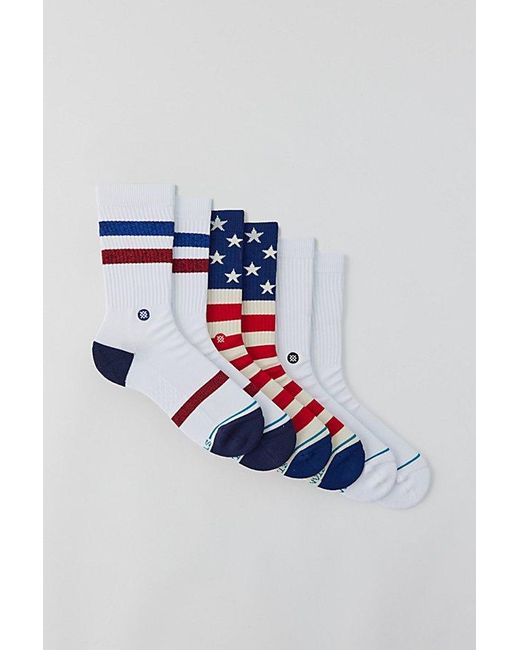 Stance Blue Americana Crew Sock 3-Pack for men