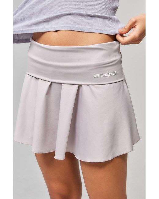 iets frans White Folded Waist Mini Skirt