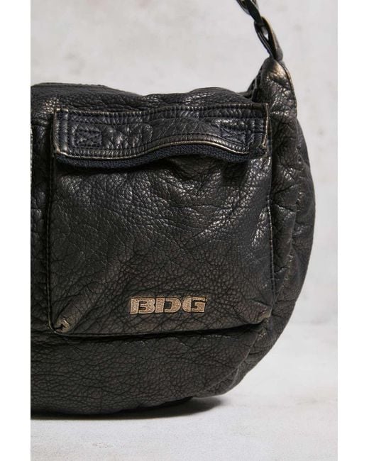 BDG Black Faux Leather Sling Bag