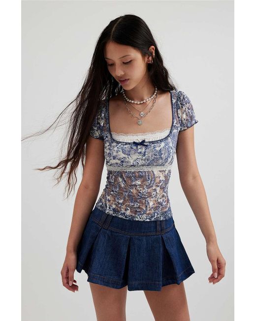 Kimchi Blue Blue Malka Lace Blouse