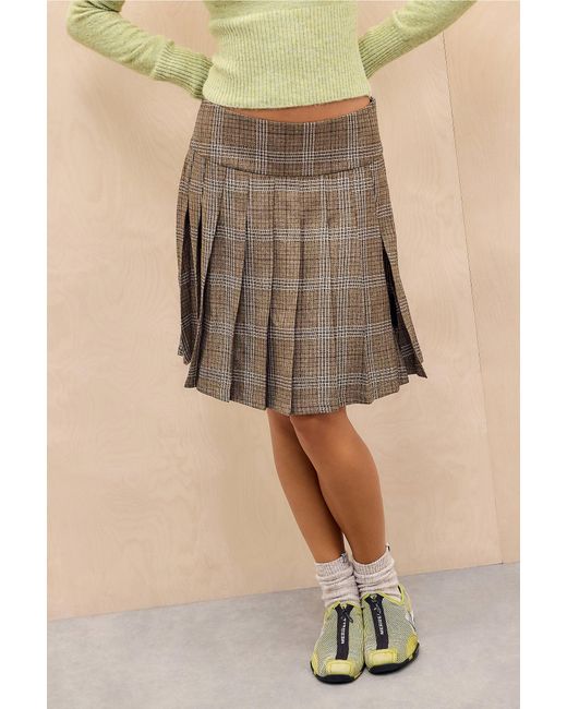 Silence + Noise Natural Silence + Noise Riya Tailored Pleated Skirt