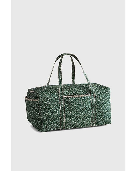 Vera Bradley Green Quilted Cotton Large Duffel Bag
