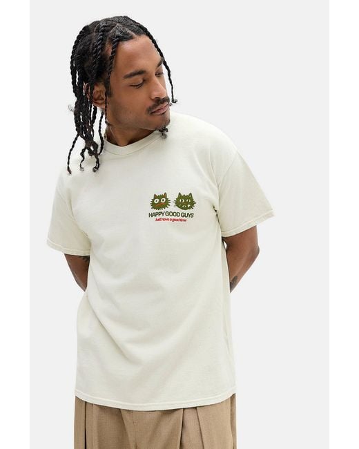 Urban Outfitters Natural Uo Ecru Happy Good Guys T-shirt for men