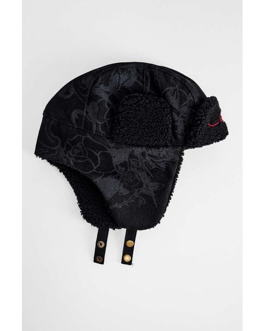 Ed Hardy Uo Exclusive Black Trapper Hat for men