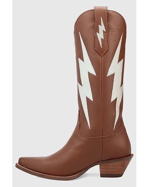 Dingo Brown Thunderbolt Leather Cowboy Boot