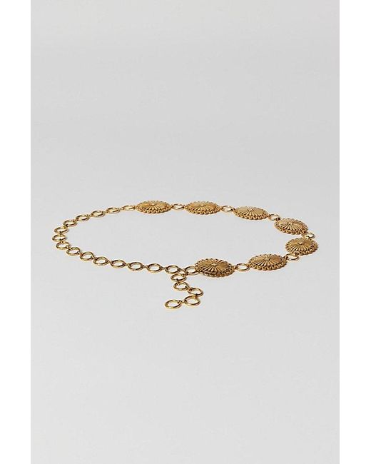 Urban Outfitters Metallic Embossed Chain Belt