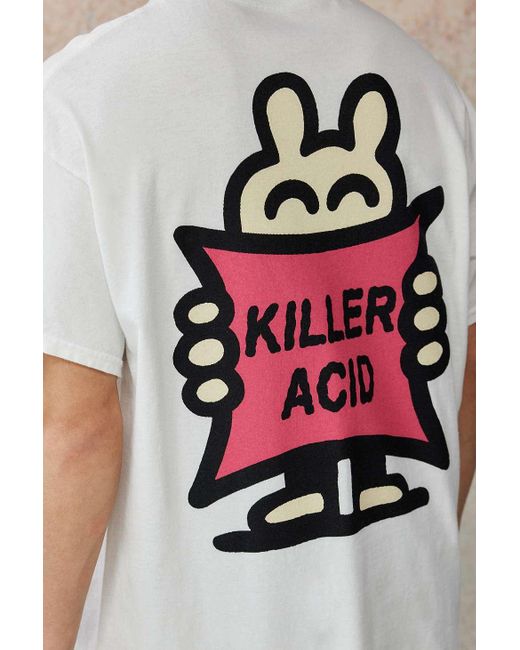 Urban Outfitters White Uo Killer Acid T-shirt for men