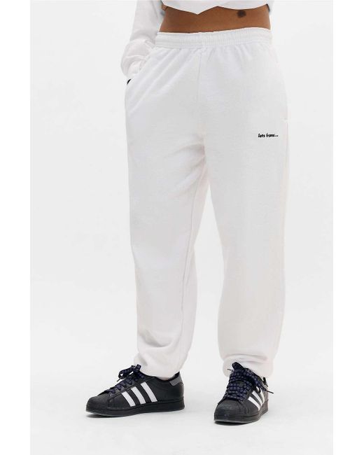 iets frans White Cuffed Joggers