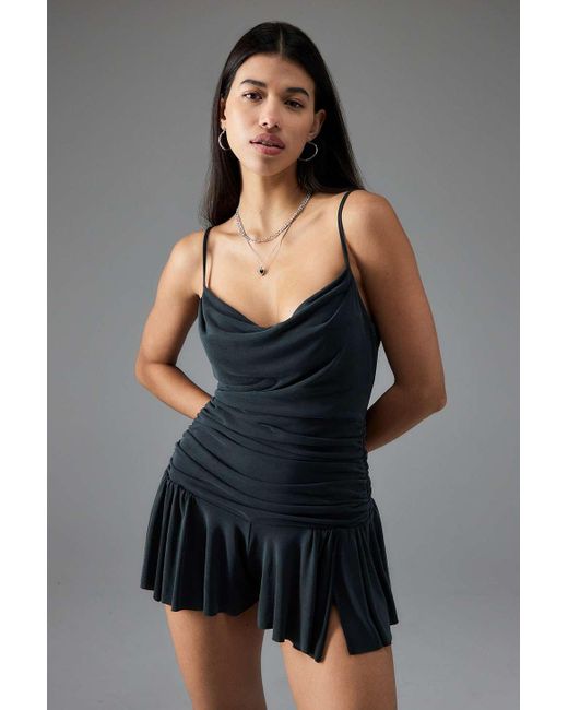 Urban Outfitters Black Uo - playsuit "arlo" aus cupro