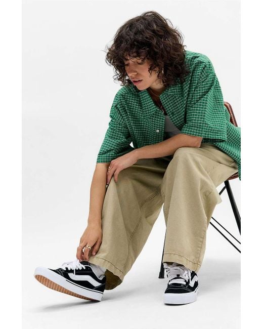 Vans Green Black & White Knu Skool Trainers