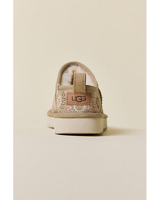 Ugg Natural Classic Micro Mini Sun Stitch Boots