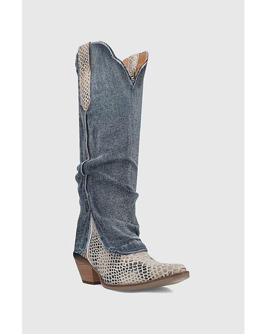 Dingo Blue Shabby Leather Boot