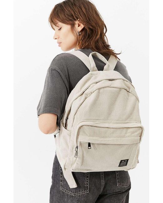 Urban Outfitters White Uo Core Corduroy Backpack