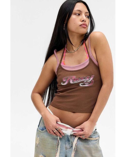 Roxy Brown Uo Exclusive Double Layer Cami
