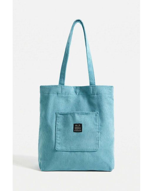 Urban Outfitters Blue Uo Corduroy Pocket Tote Bag