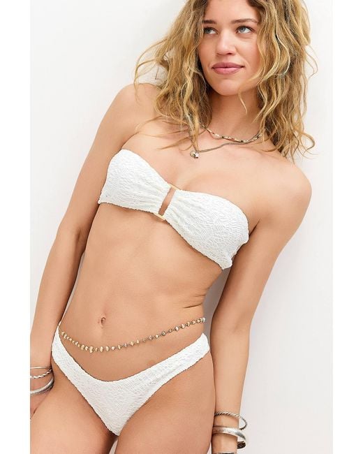 Out From Under Natural Knit Bandeau Bikini Top