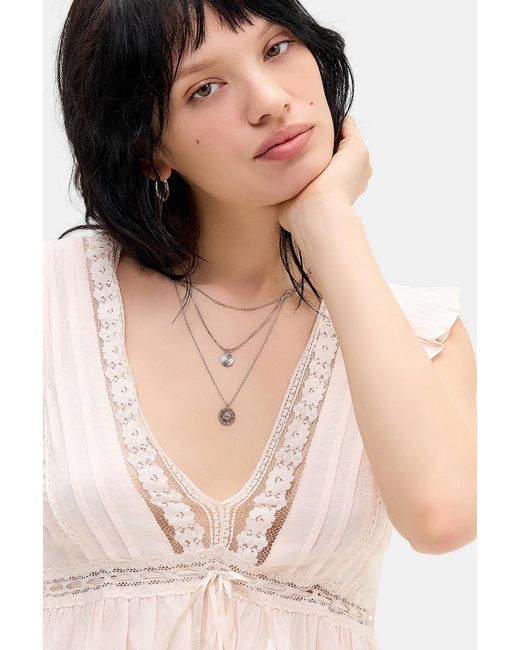 Urban Outfitters Natural Uo Sun Circle Pendant Necklaces 3-pack