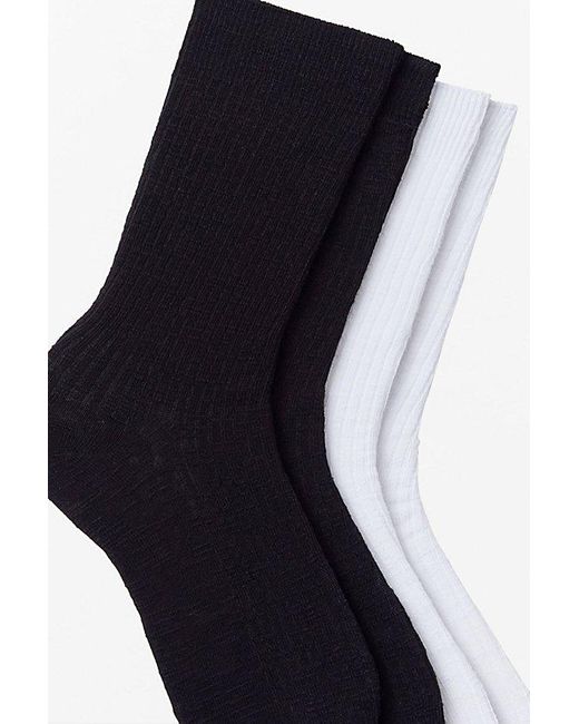 Urban Outfitters Black Classic Athletic Crew Sock 2-Pack